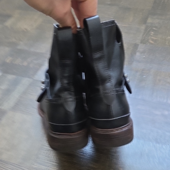 rag & bone Black Leather Combat Boots - Picture 4 of 11